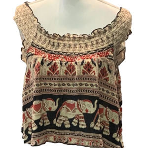 𝅺LOTTIE & Holly - Band of Gypsies Boho Vintage 90s Elephant Top